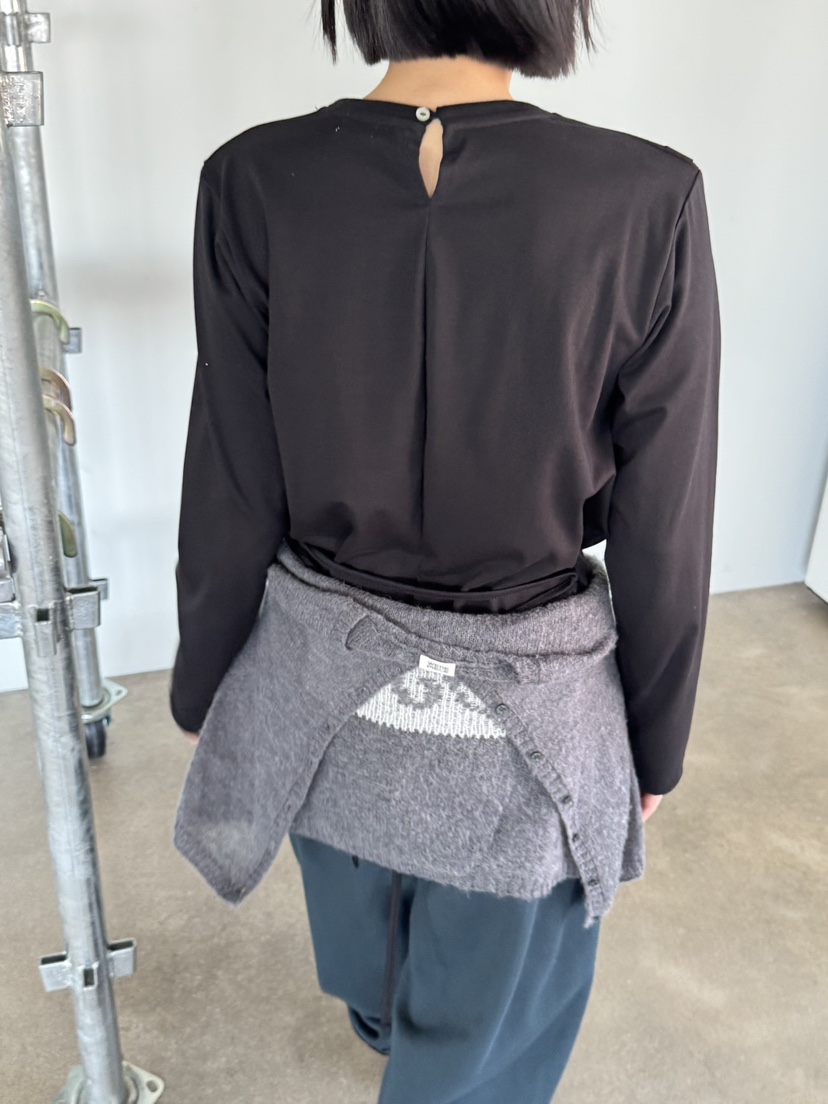 KARE/WEREPIECE韓國代購㊣女士新款職業時尚長袖T恤含腰繩KARE/WEREPIECE長袖T恤