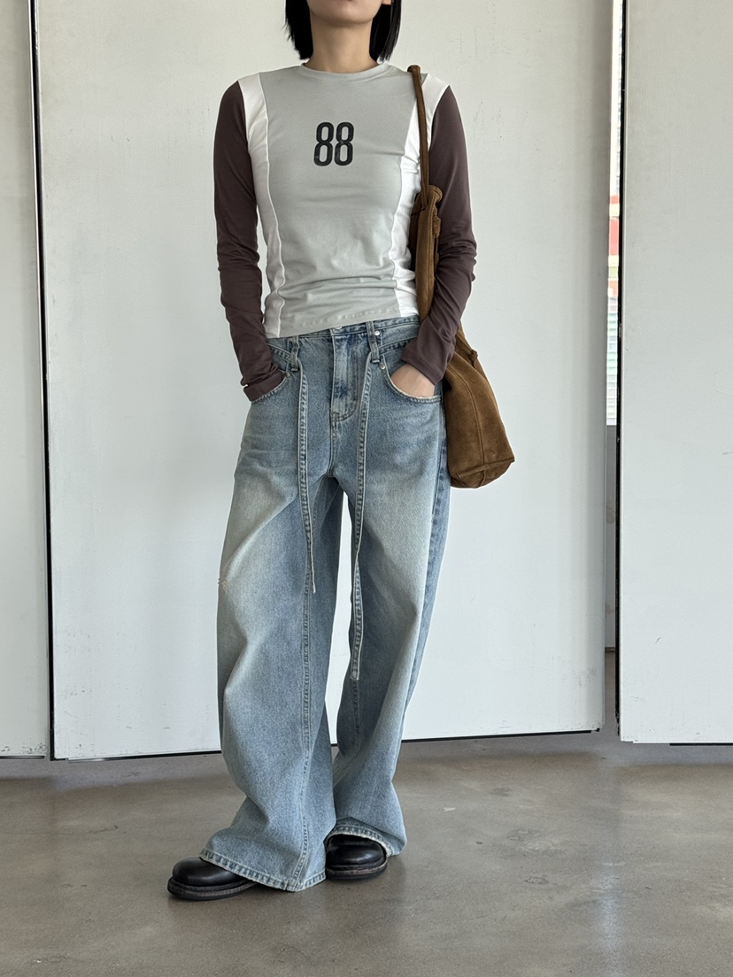 KARE/WEREPIECE東大門㊣直郵女士新品熱賣時尚25秋冬牛仔褲KARE/WEREPIECE牛仔褲