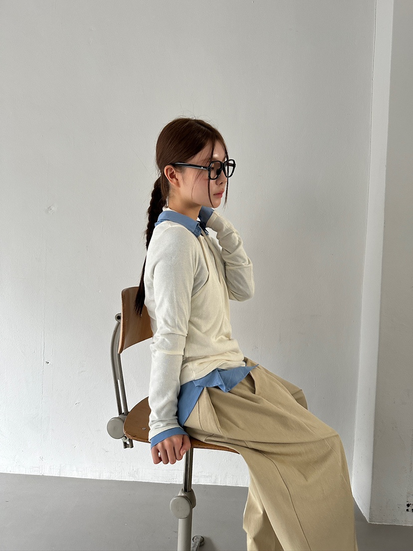 UNBOUND韓國直郵㊣女裝新款時尚熱賣人氣休閑推薦針織衫假兩件UNBOUND針織衫