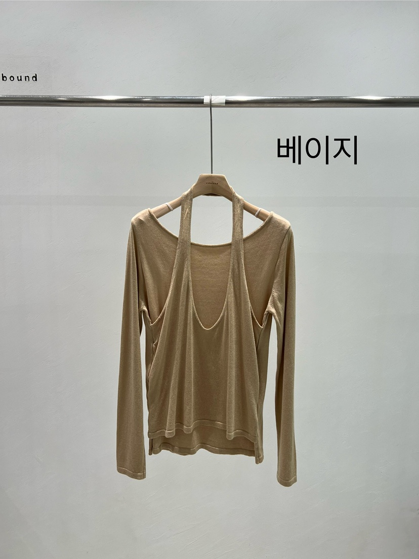 UNBOUND韓國直郵㊣女裝新款時尚熱賣人氣休閑推薦針織衫假兩件UNBOUND針織衫圖色2