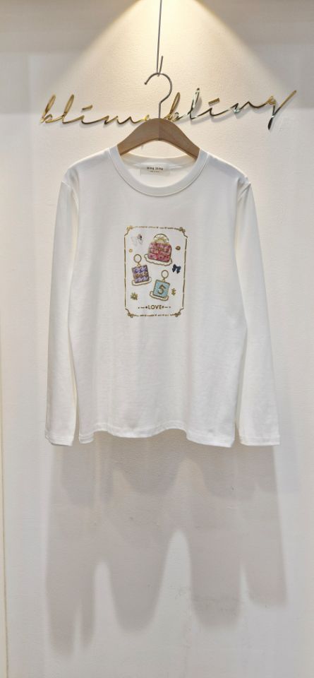 RICO韓國代購㊣女士新品真品熱賣人氣休閑職業時尚25秋冬長袖T恤bling bling/RICO長袖T恤圖色1