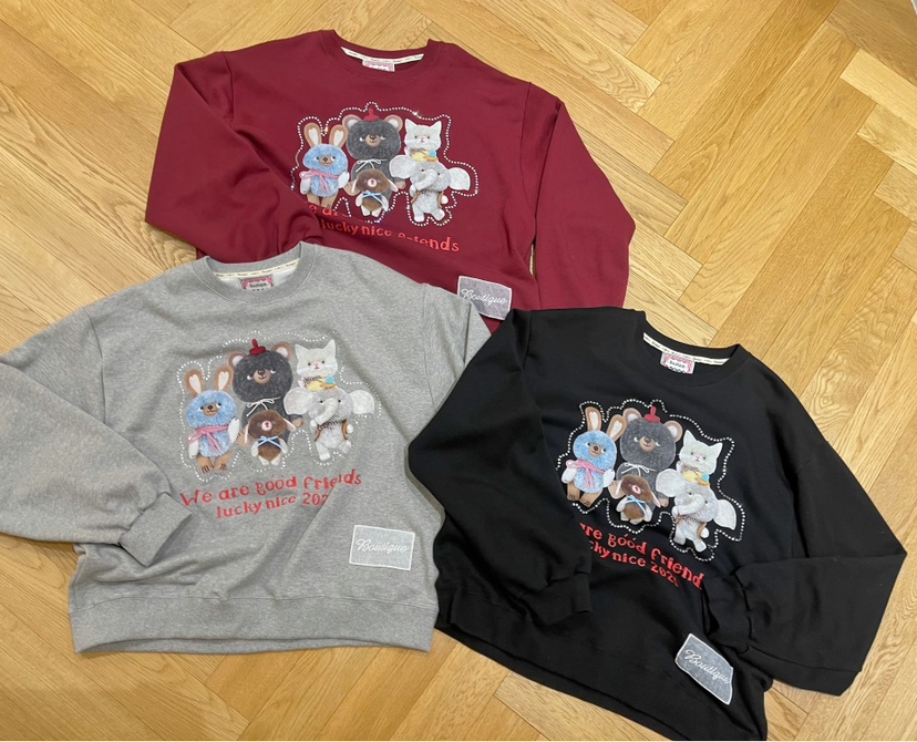 BOUTIQUE-L韓國代購㊣女裝新品人氣熱賣職業推薦25秋冬衛衣BOUTIQUE-L衛衣