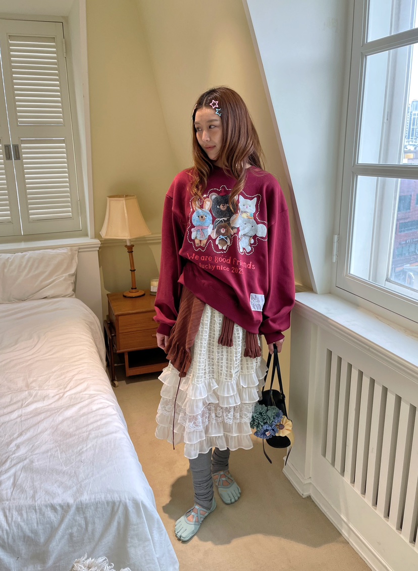 BOUTIQUE-L韓國代購㊣女裝新品人氣熱賣職業推薦25秋冬衛衣BOUTIQUE-L衛衣