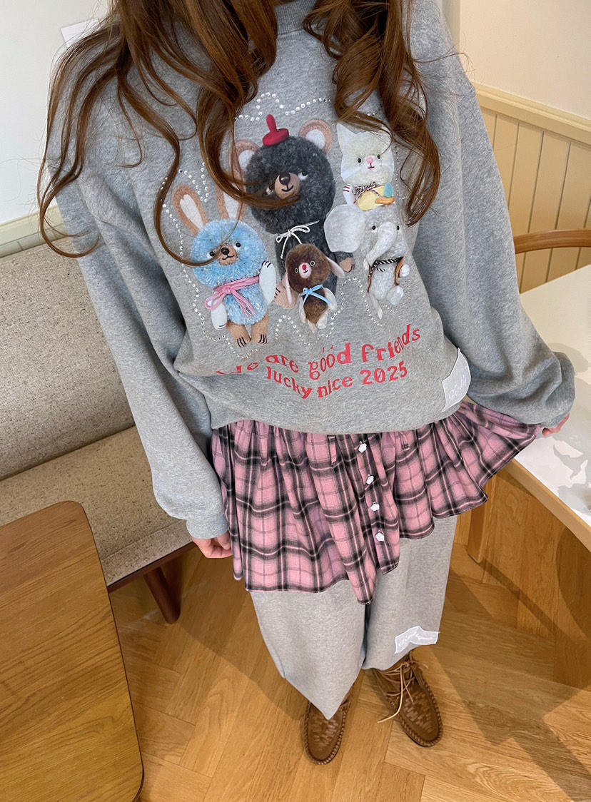 BOUTIQUE-L韓國代購㊣女裝新品人氣熱賣職業推薦25秋冬衛衣BOUTIQUE-L衛衣圖色1