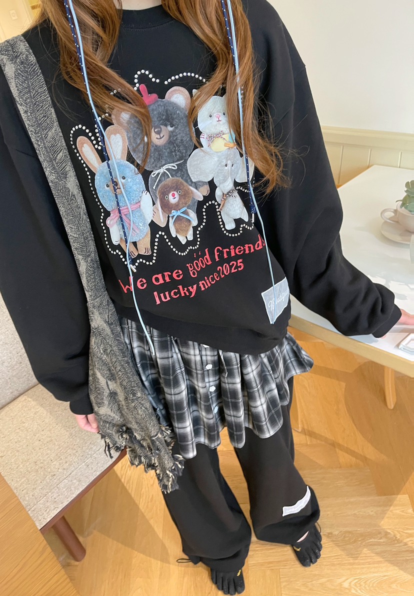 BOUTIQUE-L韓國代購㊣女裝新品人氣熱賣職業推薦25秋冬衛衣BOUTIQUE-L衛衣圖色2