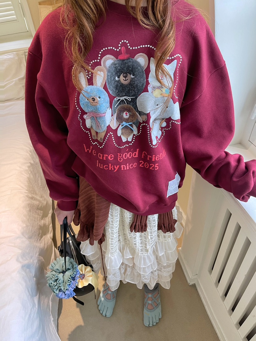 BOUTIQUE-L韓國代購㊣女裝新品人氣熱賣職業推薦25秋冬衛衣BOUTIQUE-L衛衣圖色3