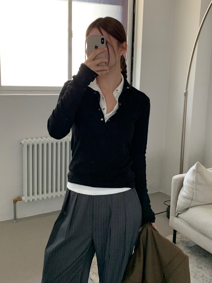 UNBOUND東大門㊣代購女裝新款真品人氣推薦職業長袖T恤高領UNBOUND長袖T恤