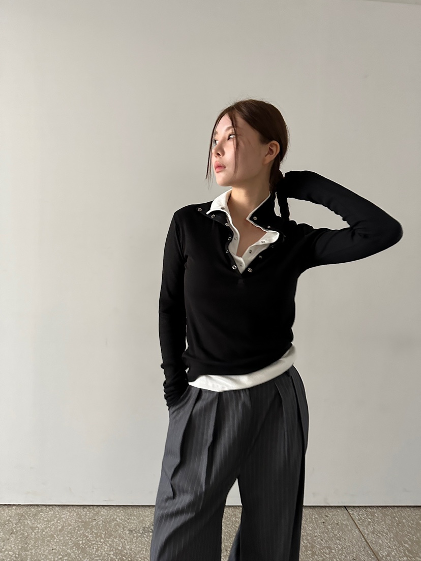 UNBOUND東大門㊣代購女裝新款真品人氣推薦職業長袖T恤高領UNBOUND長袖T恤