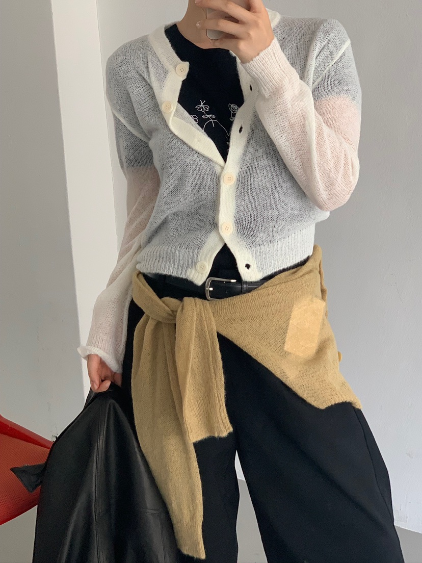 UNBOUND韓國直郵㊣女裝新品熱賣職業25秋冬時尚針織衫馬海毛UNBOUND針織衫