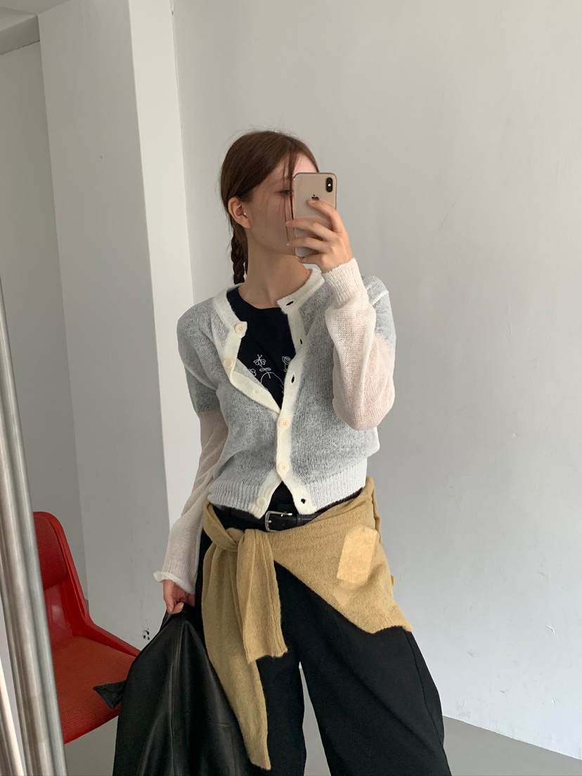 UNBOUND韓國直郵㊣女裝新品熱賣職業25秋冬時尚針織衫馬海毛UNBOUND針織衫