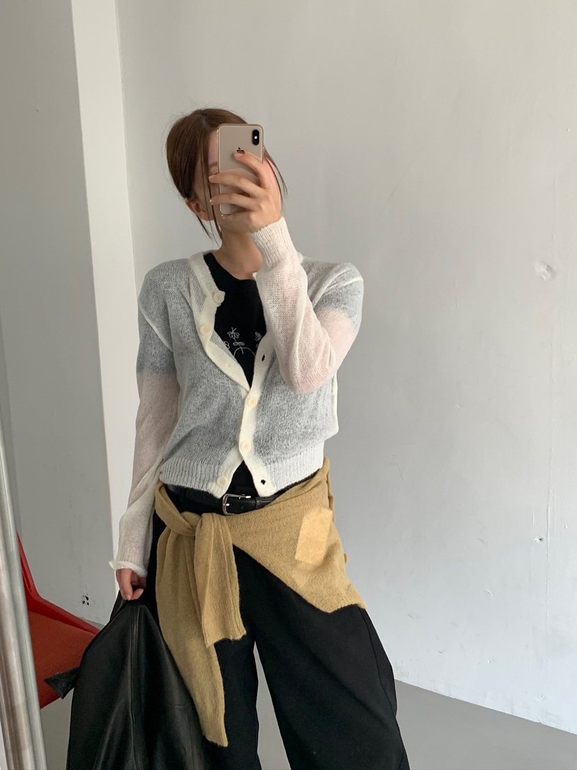 UNBOUND韓國直郵㊣女裝新品熱賣職業25秋冬時尚針織衫馬海毛UNBOUND針織衫圖色1