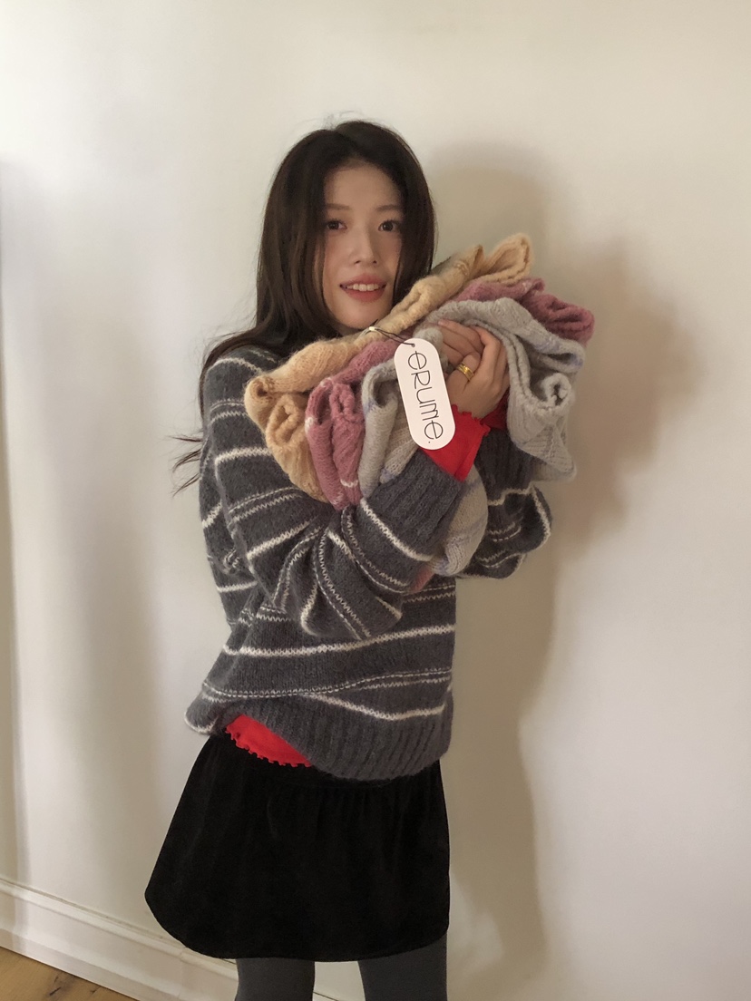 ERUME東大門㊣代購女裝新品時尚真品休閑職業熱賣針織衫羊駝ERUME針織衫