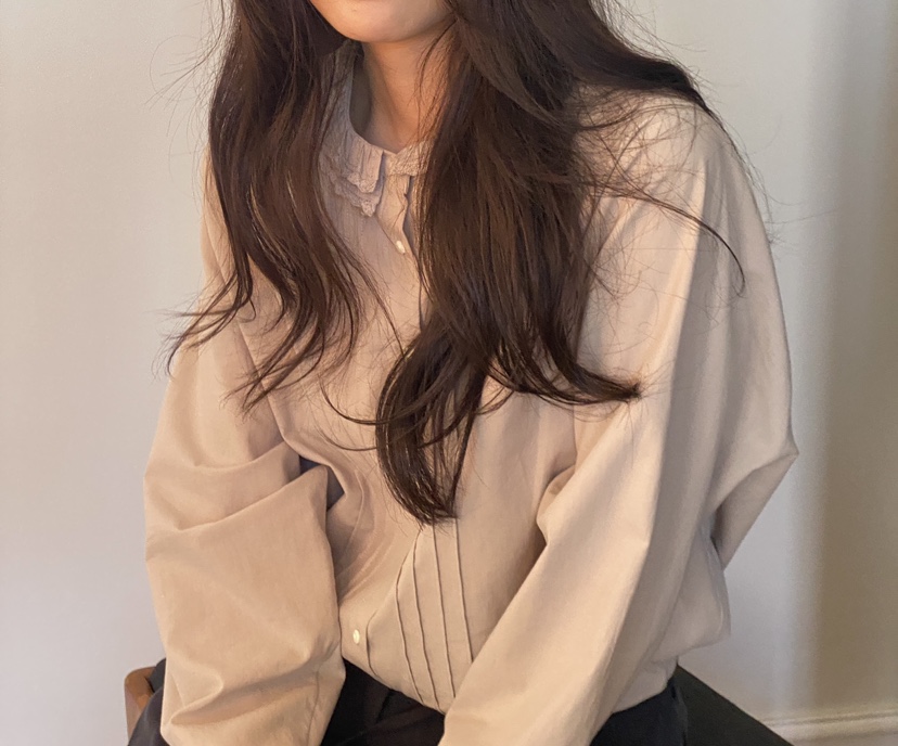 ERUME東大門㊣實拍女士新品25秋冬時尚真品休閑人氣襯衫蕾絲衫ERUME襯衫/蕾絲衫