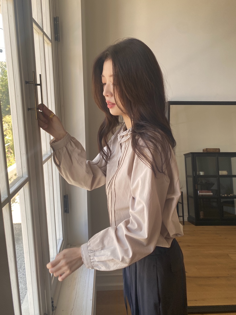 ERUME東大門㊣實拍女士新品25秋冬時尚真品休閑人氣襯衫蕾絲衫ERUME襯衫/蕾絲衫