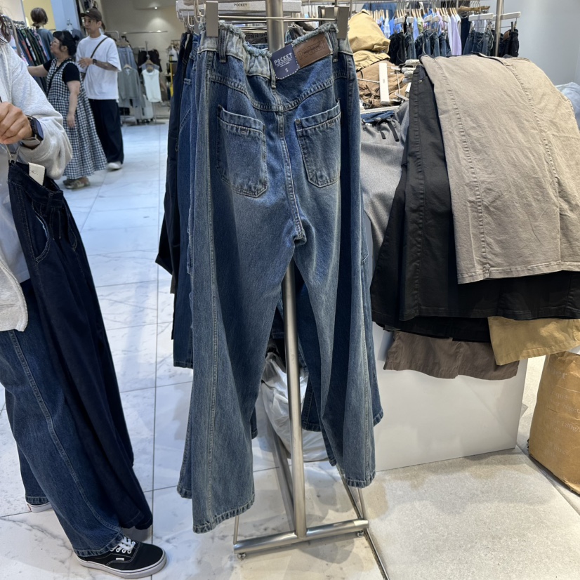 POCKET-Q韓國直郵㊣女裝新品真品熱賣休閑25秋冬時尚牛仔褲POCKET-Q牛仔褲