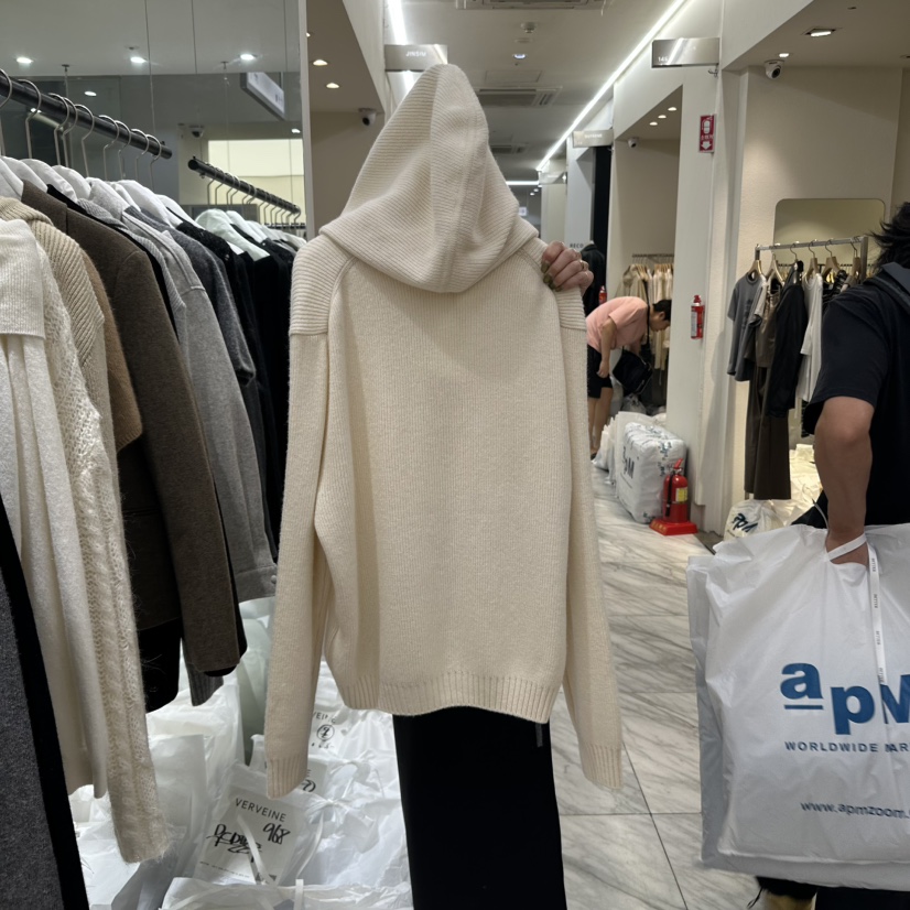 VERVEINE東大門㊣代購女士新品真品人氣推薦針織衫連帽衫拉鏈VERVEINE針織衫
