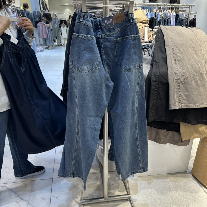 POCKET-Q東大門㊣代購女裝新款推薦熱賣時尚人氣職業牛仔褲POCKET-Q牛仔褲