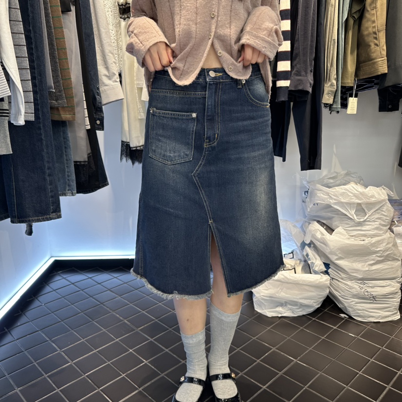 OUS/INCH-L東大門㊣直郵女裝新款熱賣職業推薦半身裙中短裙OUS/INCH半身裙/中短裙圖色1
