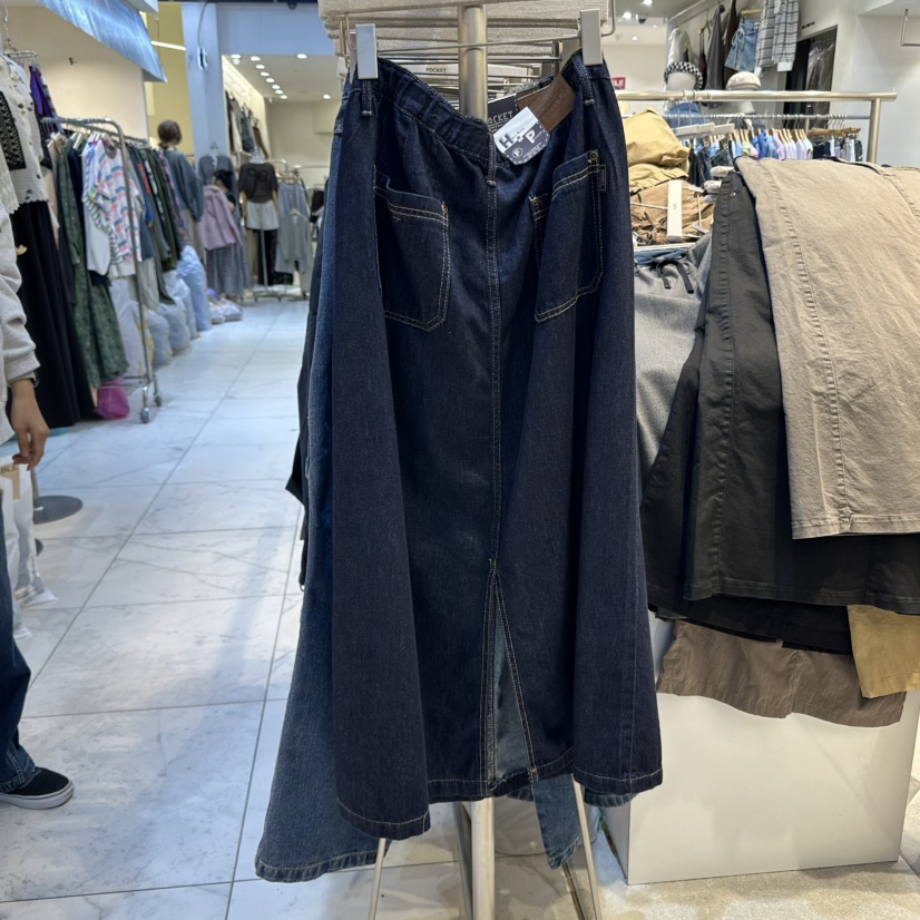 POCKET-Q韓國代購㊣女裝新品真品時尚人氣休閑熱賣25秋冬長裙POCKET-Q長裙
