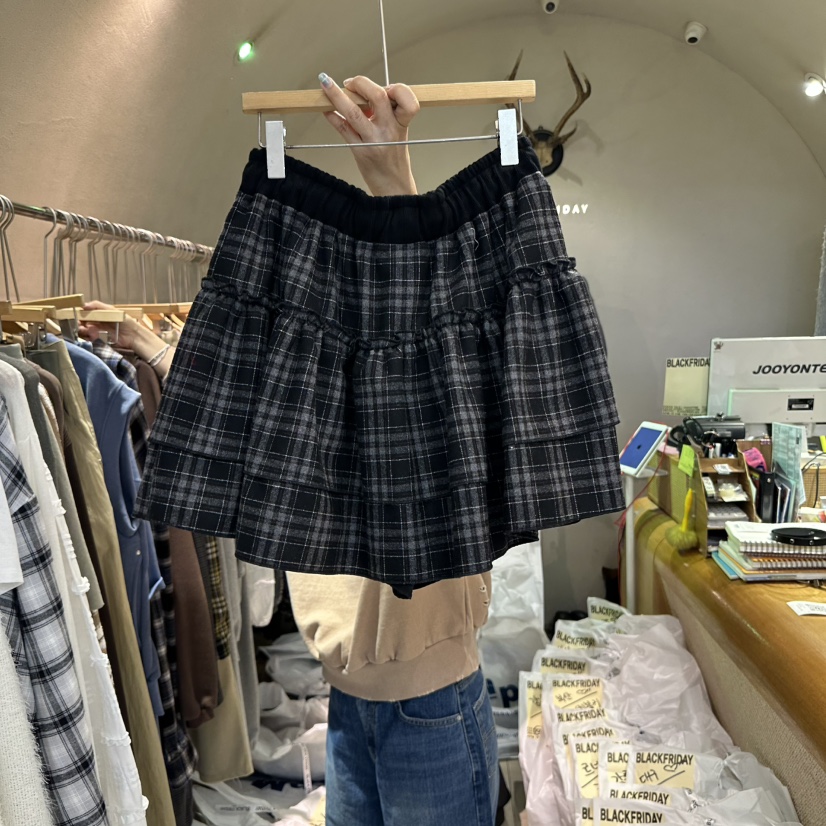 BLACKFRIDAY東大門㊣直郵女裝新款推薦熱賣25秋冬時尚裙褲格紋BLACK FRIDAY裙褲