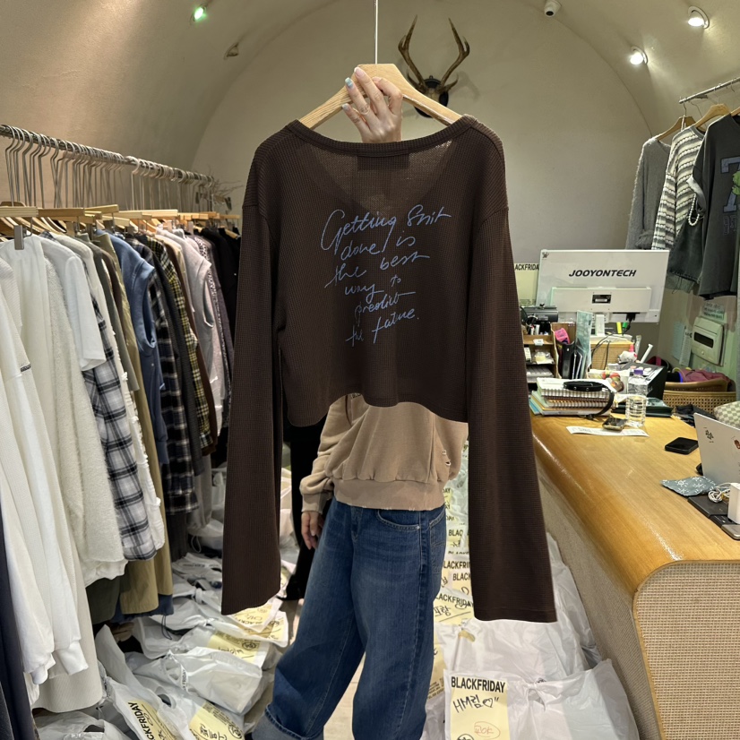 BLACKFRIDAY韓國代購㊣女士新款推薦休閑職業25秋冬針織衫開衫BLACK FRIDAY針織衫