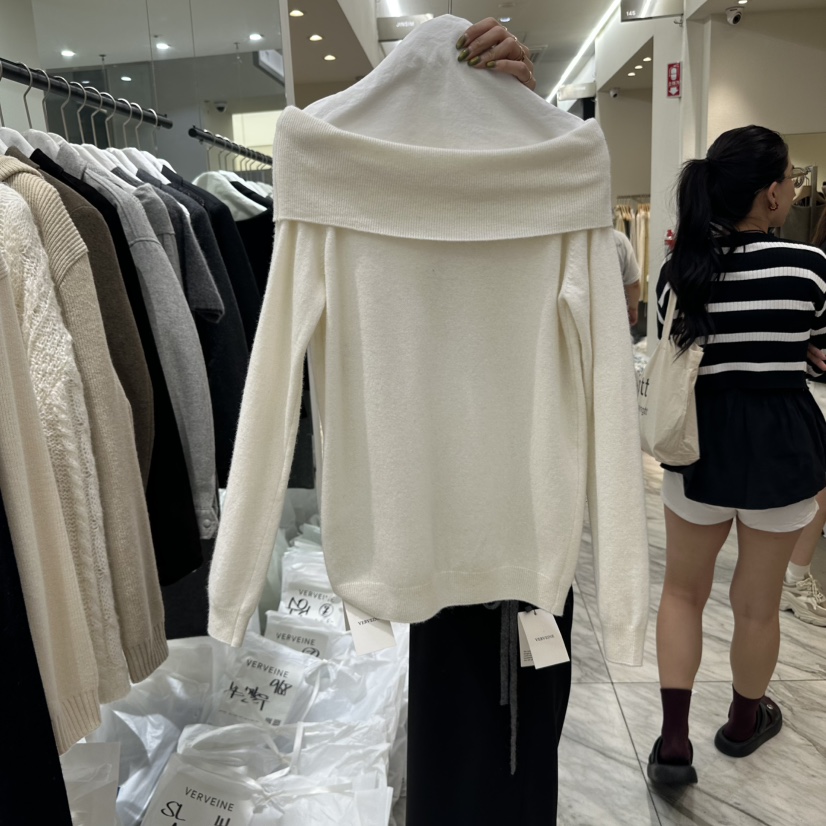 VERVEINE韓國直郵㊣女裝新品真品25秋冬人氣針織衫羊絨鏤空VERVEINE針織衫