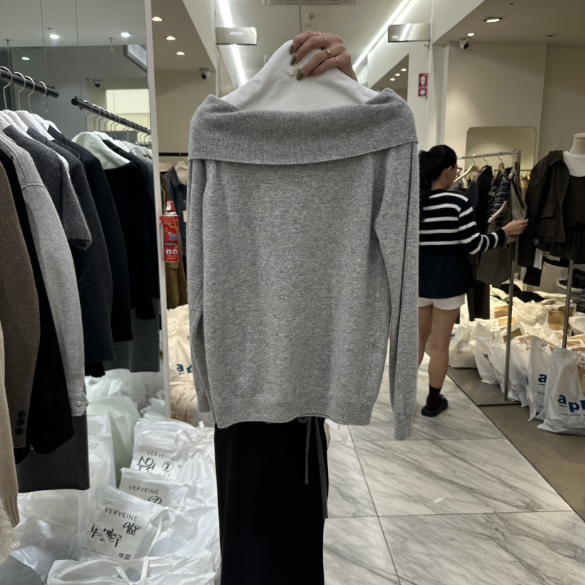 VERVEINE韓國直郵㊣女裝新品真品25秋冬人氣針織衫羊絨鏤空VERVEINE針織衫圖色2