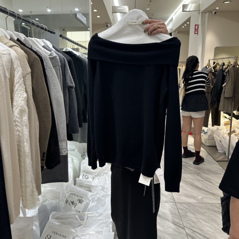 VERVEINE韓國直郵㊣女裝新品真品25秋冬人氣針織衫羊絨鏤空VERVEINE針織衫圖色3
