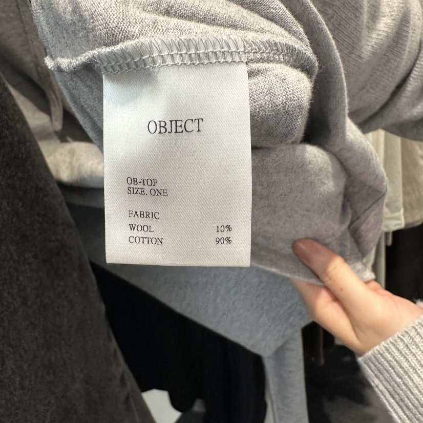 OBJECT韓國代購㊣女士新款推薦人氣時尚休閑25秋冬真品長袖T恤OBJECT長袖T恤