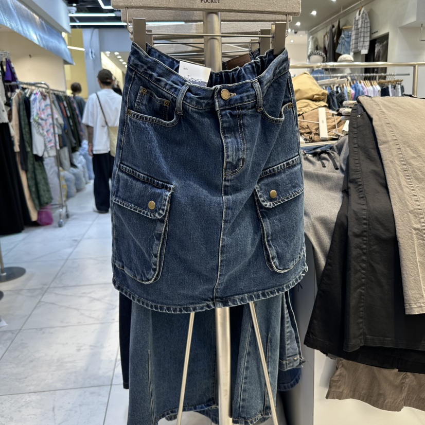 POCKET-Q韓國直郵㊣女裝新款時尚休閑25秋冬推薦熱賣人氣裙褲POCKET-Q裙褲圖色1