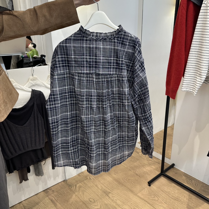 JINSIM韓國代購㊣女士新品25秋冬熱賣職業休閑推薦襯衫蕾絲衫JINSIM襯衫/蕾絲衫
