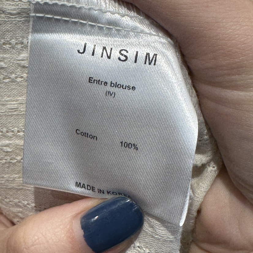 JINSIM韓國代購㊣女士新品25秋冬熱賣職業休閑推薦襯衫蕾絲衫JINSIM襯衫/蕾絲衫