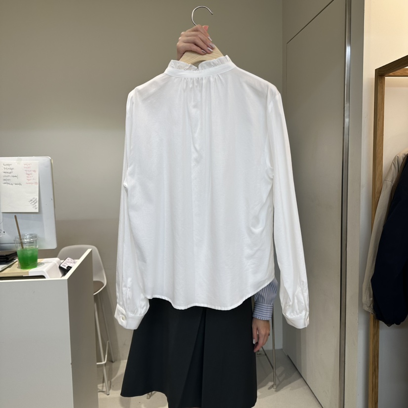 OUTRENE東大門㊣代購女裝新品25秋冬職業真品推薦襯衫蕾絲衫OUTRENE襯衫/蕾絲衫