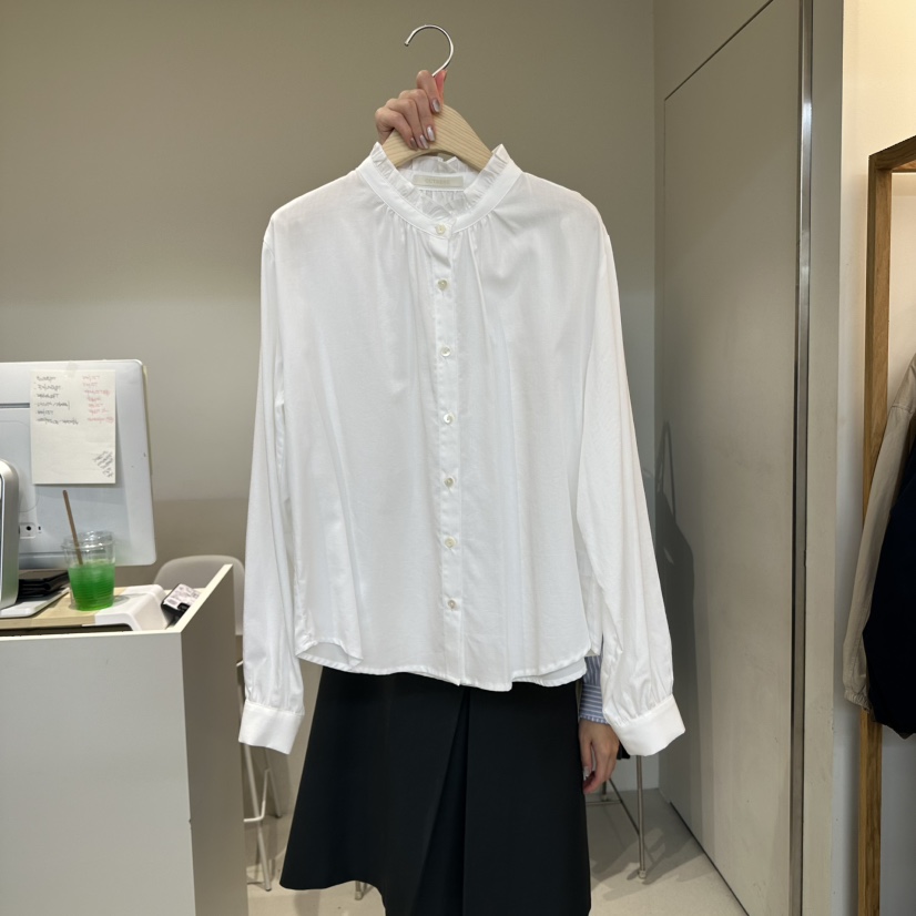 OUTRENE東大門㊣代購女裝新品25秋冬職業真品推薦襯衫蕾絲衫OUTRENE襯衫/蕾絲衫圖色1