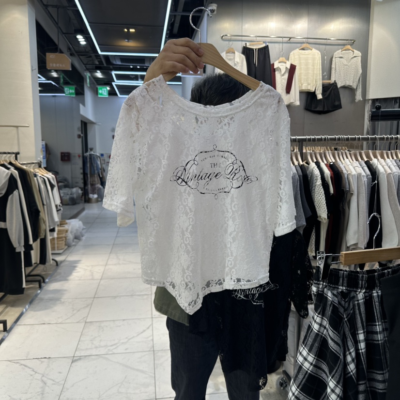 K STORY韓國代購㊣女裝新品休閑熱賣人氣套裝含吊帶套裝蕾絲K STORY套裝圖色1