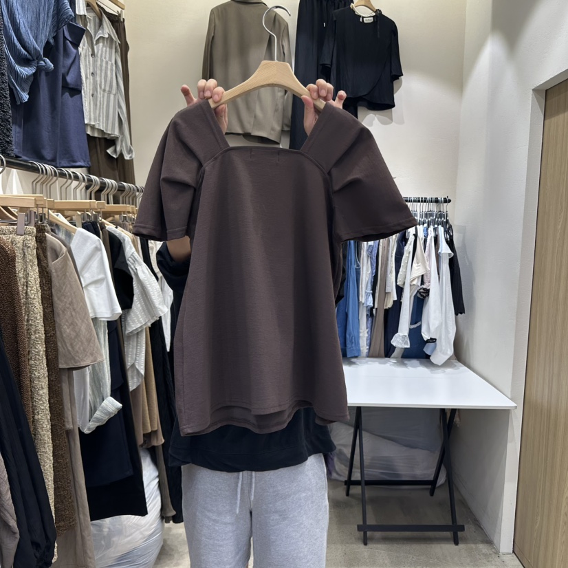 HOLYBANANA東大門㊣直郵女裝新款熱賣25秋冬休閑T恤不含腰帶groovy.H/HOLYBANANAT恤