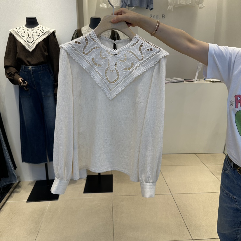 2nd B-S韓國直郵㊣女裝新款真品職業推薦25秋冬襯衫蕾絲衫2nd B-S襯衫/蕾絲衫圖色2