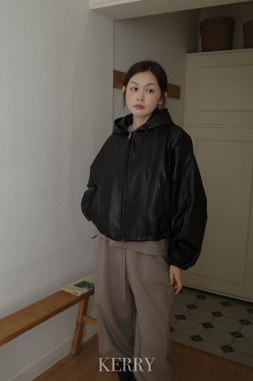 KERRY韓國直郵㊣女裝新款人氣真品時尚熱賣夾克拉鏈連帽鏤空KERRY夾克
