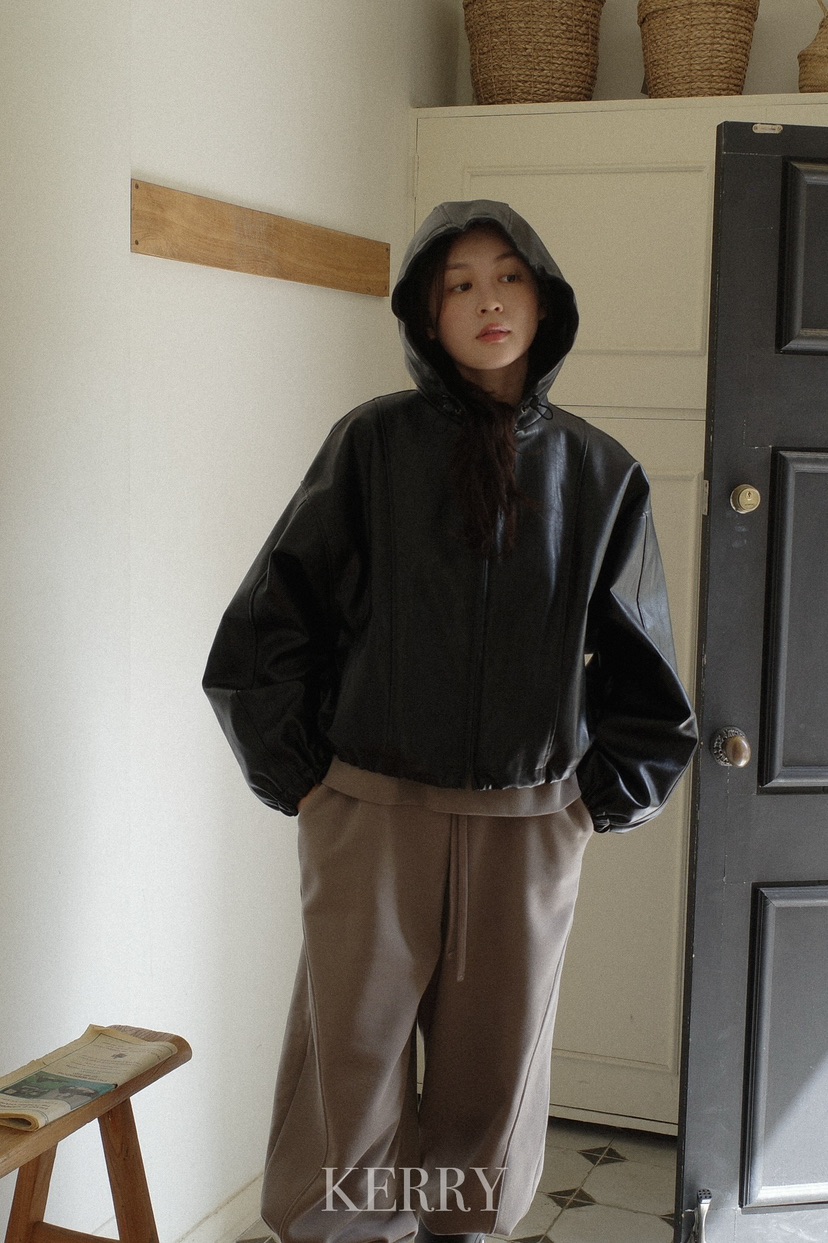 KERRY韓國直郵㊣女裝新款人氣真品時尚熱賣夾克拉鏈連帽鏤空KERRY夾克