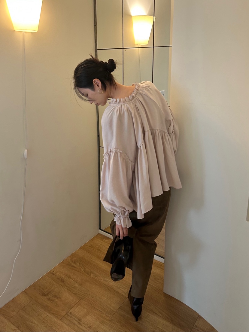 ME MO東大門㊣代購女裝新款人氣25秋冬推薦時尚襯衫蕾絲衫ME MO襯衫/蕾絲衫