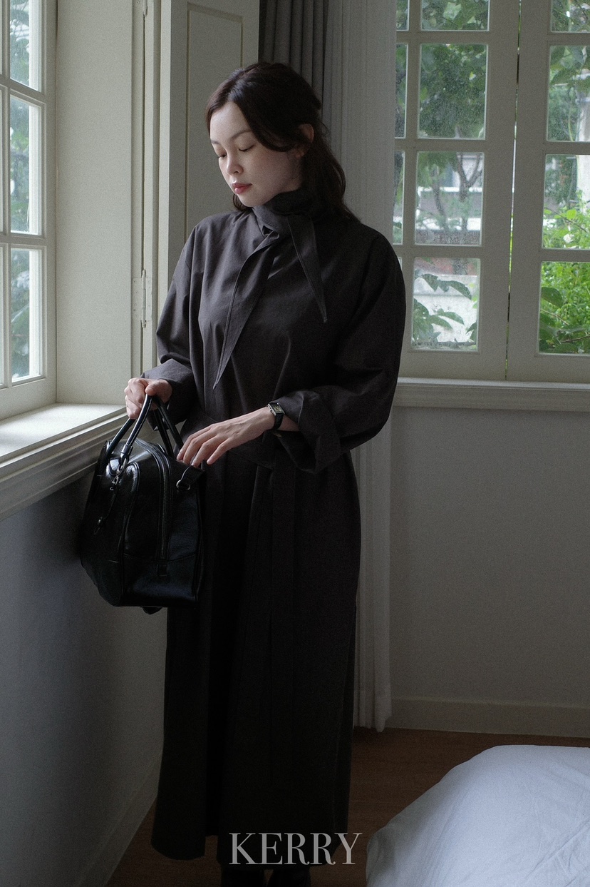 KERRY韓國代購㊣女士新品真品熱賣人氣職業休閑連衣裙含腰帶KERRY連衣裙