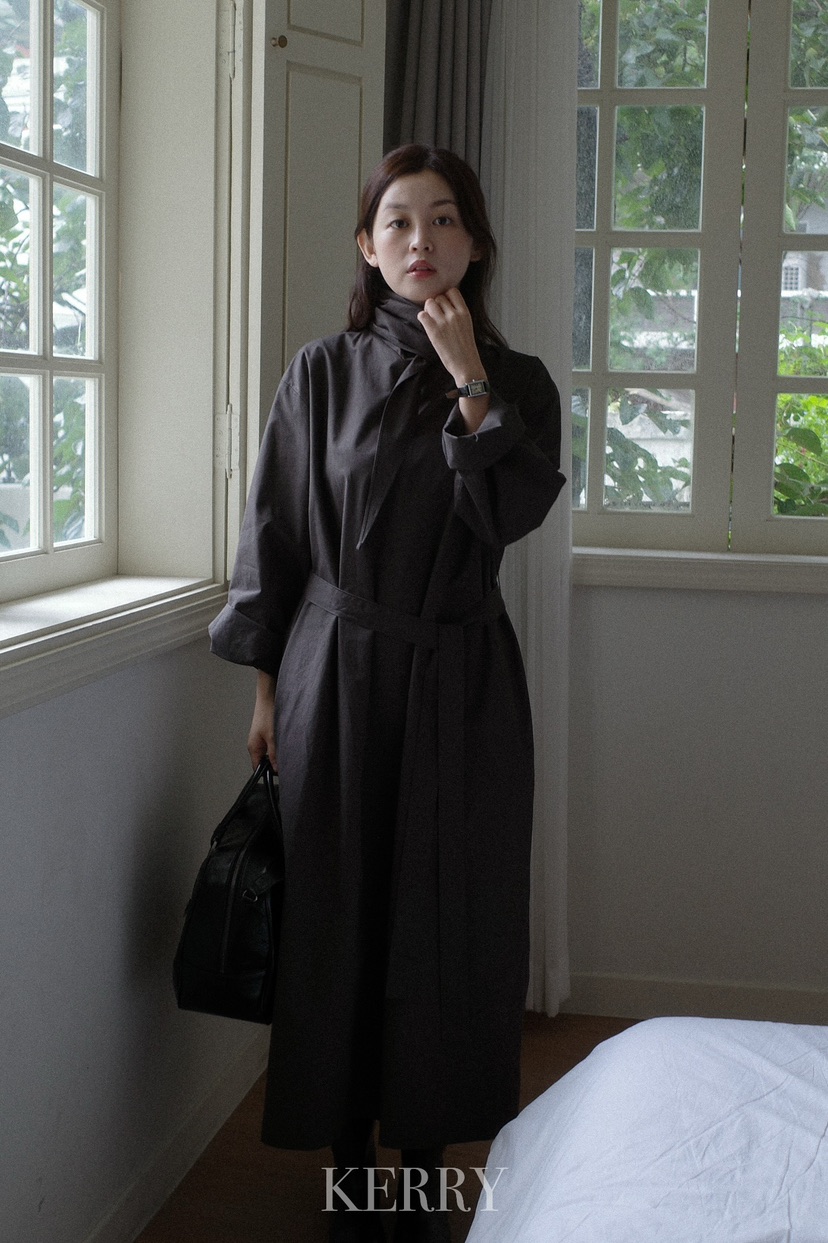 KERRY韓國代購㊣女士新品真品熱賣人氣職業休閑連衣裙含腰帶KERRY連衣裙