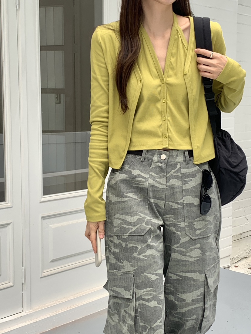 RE:OPENING東大門㊣實拍女士新款時尚休閑推薦針織衫假兩件RE:OPENING針織衫