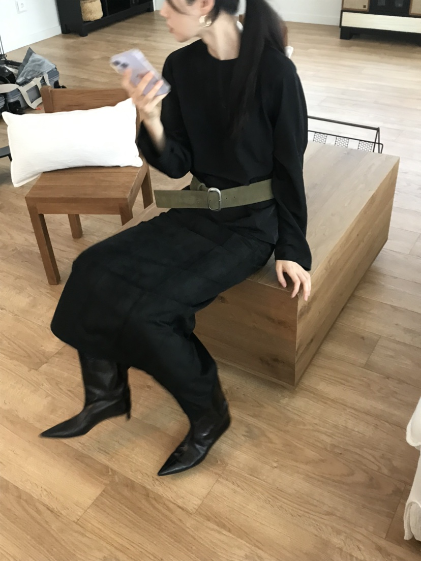 ME MO韓國直郵㊣女裝新品休閑人氣真品熱賣推薦長裙不含腰帶ME MO長裙