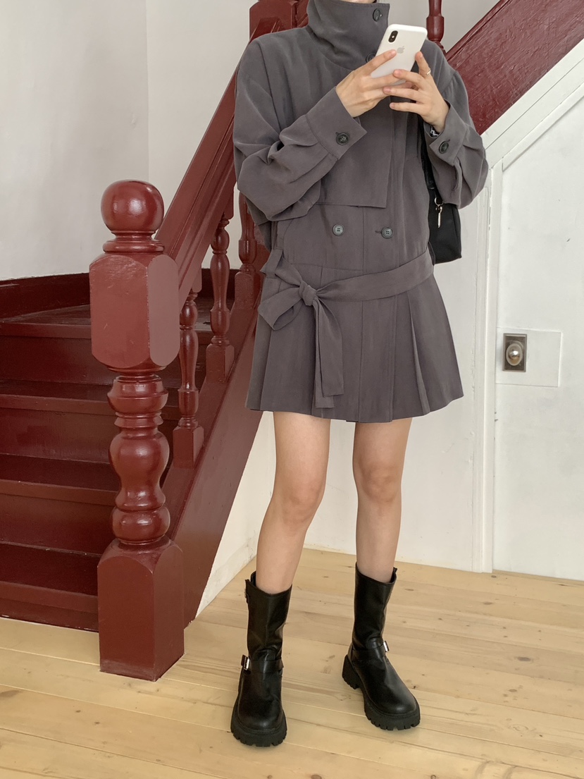 RE:OPENING韓國代購㊣女士新款真品職業時尚人氣25秋冬長款風衣RE:OPENING長款風衣