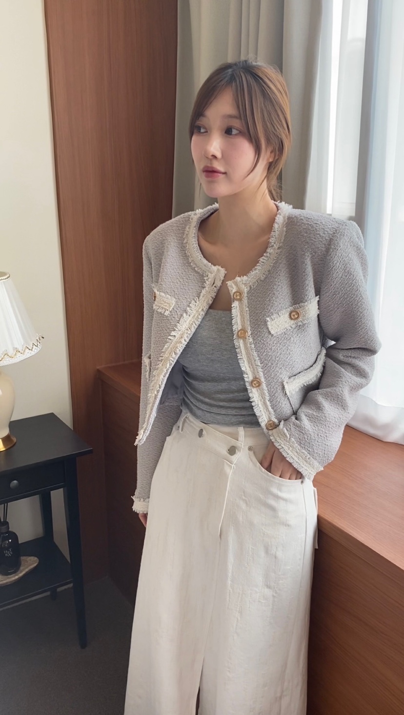 N BROWN東大門㊣直郵女裝新款職業熱賣推薦夾克不含包花呢N BROWN夾克
