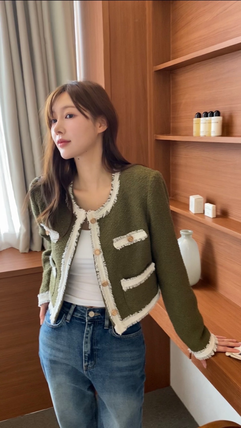 N BROWN東大門㊣直郵女裝新款職業熱賣推薦夾克不含包花呢N BROWN夾克