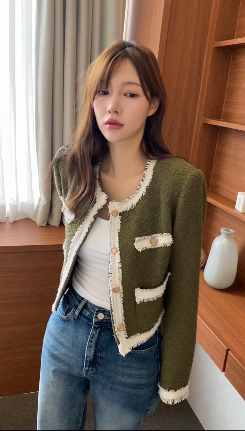 N BROWN東大門㊣直郵女裝新款職業熱賣推薦夾克不含包花呢N BROWN夾克