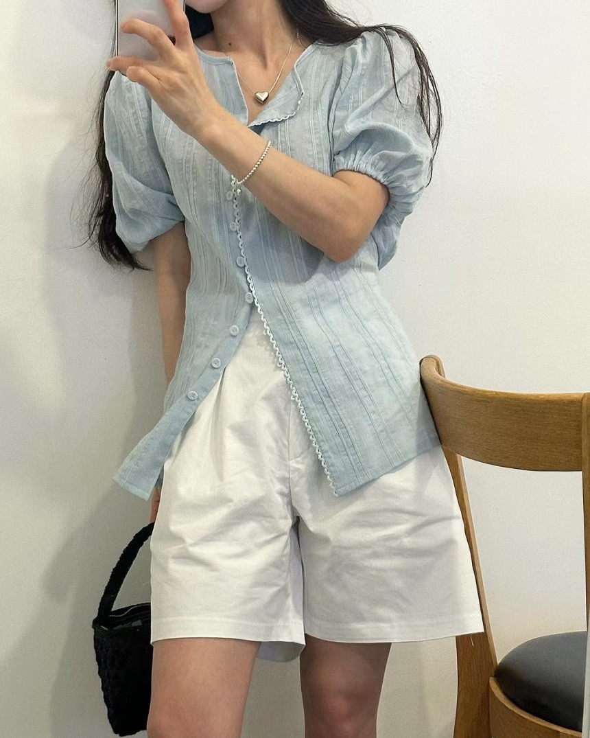 POETE-OT東大門㊣直郵女裝新款真品人氣推薦25秋冬襯衫蕾絲衫POETE襯衫/蕾絲衫圖色2