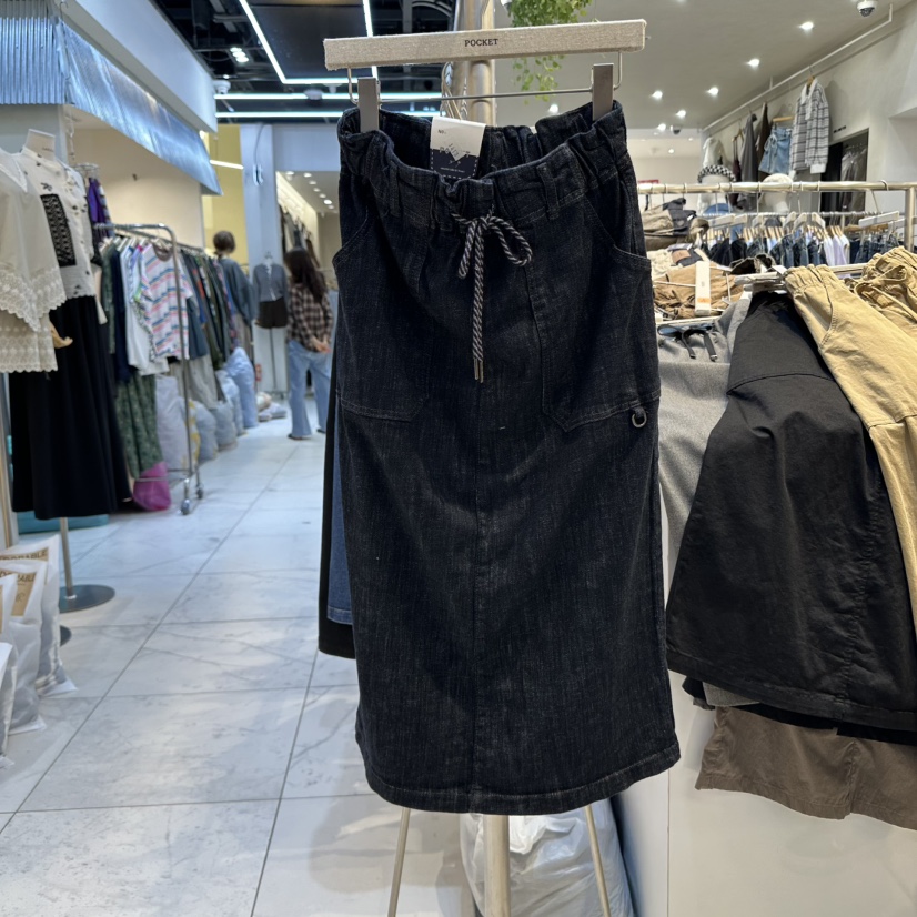 POCKET-Q韓國直郵㊣女士新款休閑真品熱賣推薦25秋冬職業長裙POCKET-Q長裙